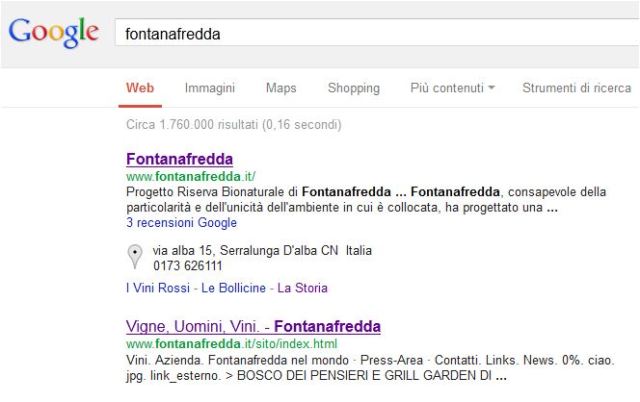 Fontanafredda Google